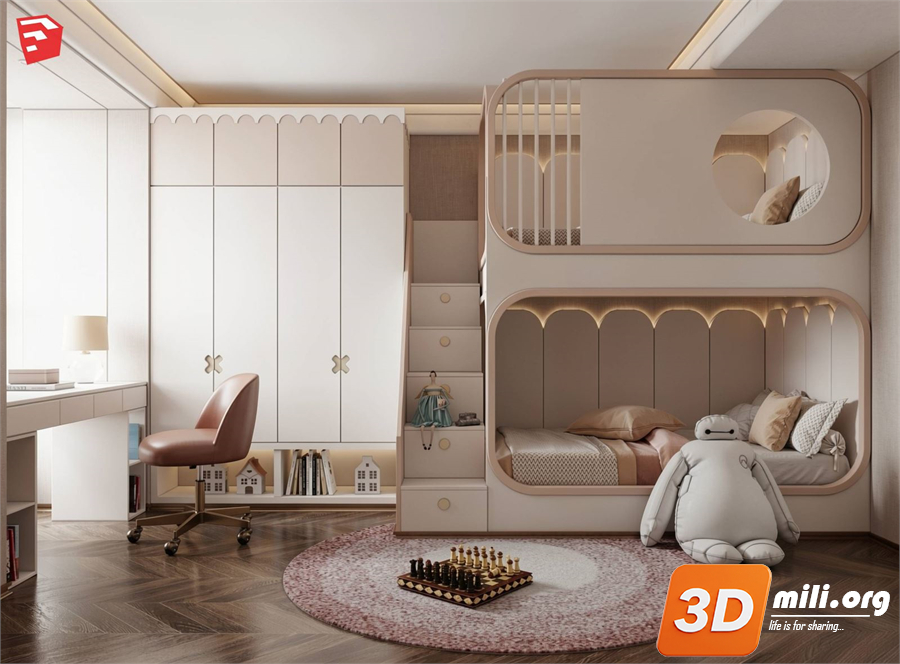 Children Room Scenes Skp FIles 